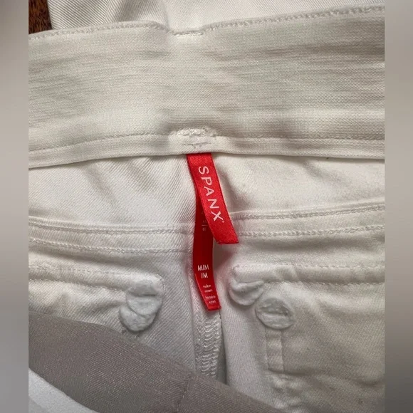 SPANX Stretch Twill Cropped Wide Leg Pant in Bright White Large - Picture 6 of 12